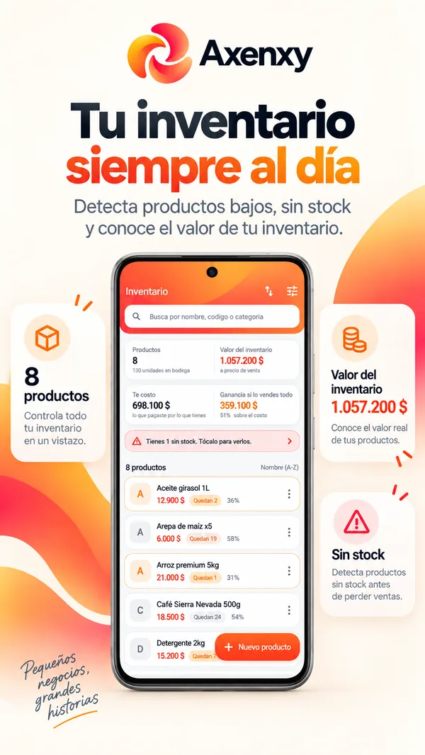 Inventario en Axenxy